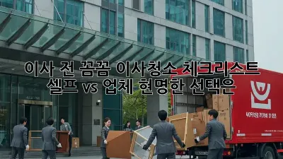 이사 전, 꼼꼼 이사청소 체크리스트! 셀프 vs. 업체, 현명한 선택은?